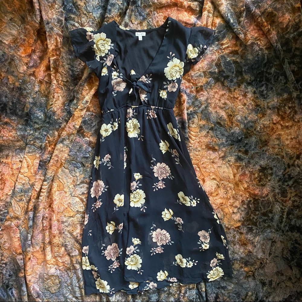 Navy Floral Summer Dress